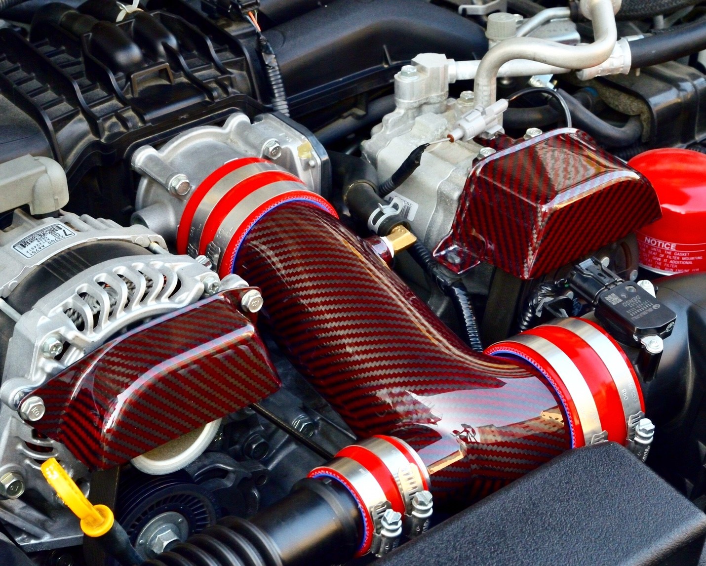 RUSTER TOYOTA86 / SUBARU BRZ用 ドライカーボン サクションパイプ 
